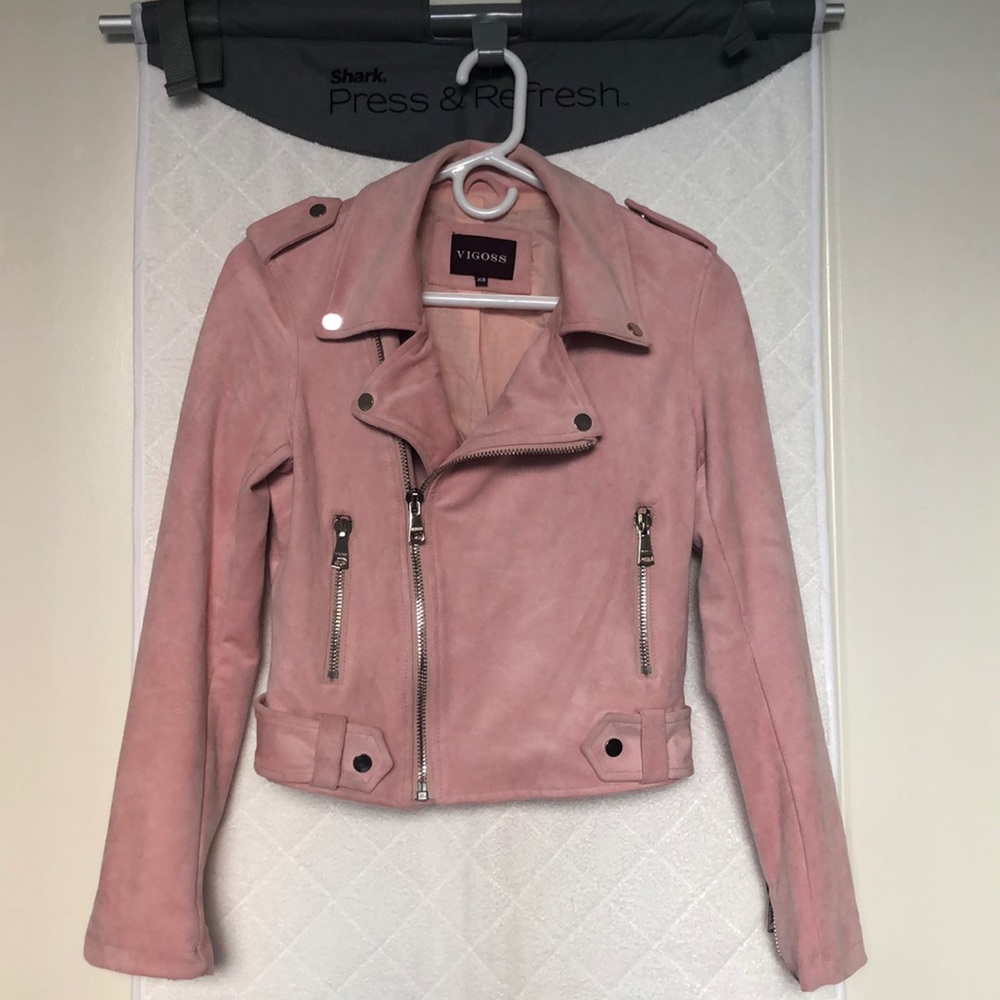 Vigoss faux-suede moto jacket